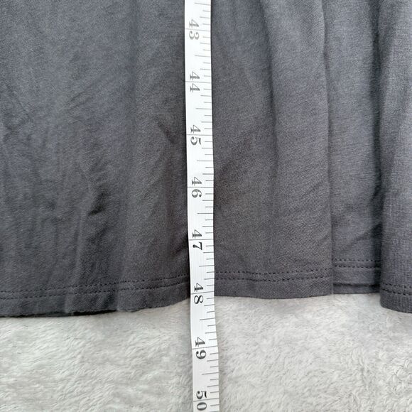 Comfy USA Maxi Dress S Black Gray Modal Stretch Buttons Lagenlook Artsy Modest - Picture 5 of 9